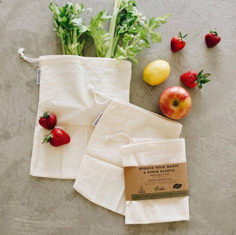 Organic Muslin Produce Bags (set of 3)